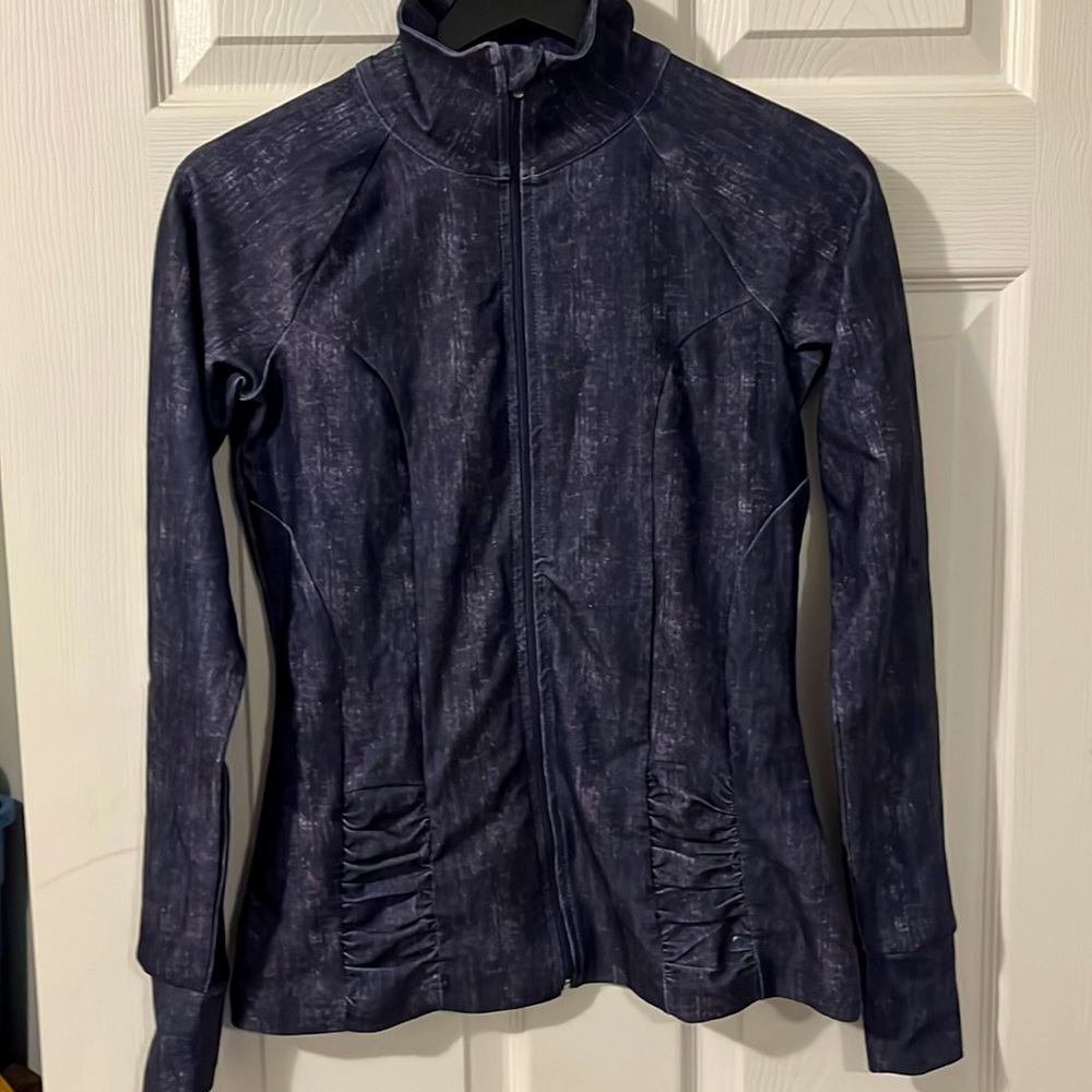 90 degree by reflex women’s light weight full zip running track jacket size XS